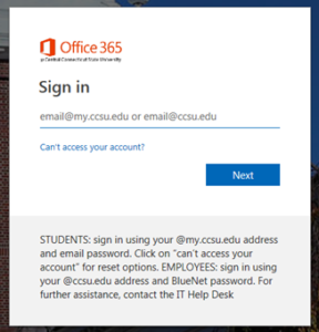 A Login Dialog Box from the CCSU-based authentication to CentralSearch and databases