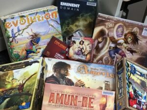 Photo of board games available at the library