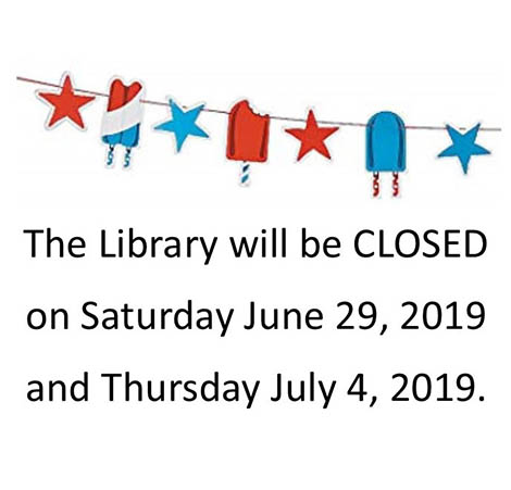 CCSU's library will be closed on Sat., 6/29/19 & Thurs., 7/4/19