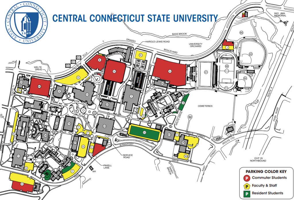 Campus Map with Parking