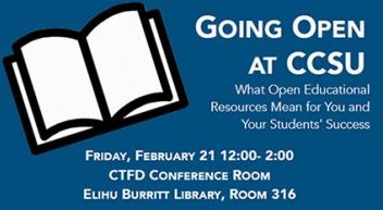 Lunch and Learn on Open Educational Resources (OER) - Friday, February 21, 2020